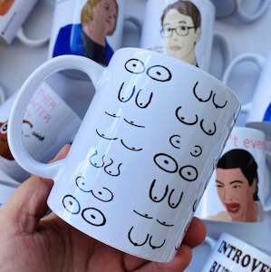 Many boobs mug