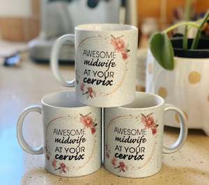 Midwife Themed: Midwife glitter mugs - limited supply