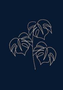 Free Navy Monstera Line