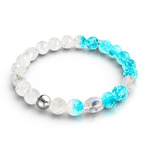 Ghostly Aura | .925 Sterling Silver | Firefly Glass Skull Bracelet