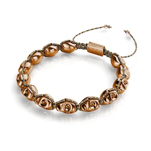 Bronze Bewitchment | Bronze Skulls x Black GloWeave | Macrame Bracelet