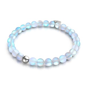 Nogu Birthday Deals: Rainbow White | Silver | Mermaid Glass Bead Bracelet