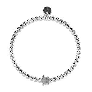 Nogu Birthday Deals: Tortuga | Silver | Crystal Sea Turtle Bracelet
