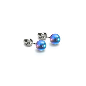 Memorial Day Doorcrashers: Milky Way | .925 Sterling Silver | Galaxy Glass Mini Stud Earrings