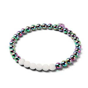 Memorial Day Doorcrashers: Unicorn Silver and White | Lava Rock Diffuser Bracelet