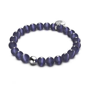 Poolside: Purple | .925 Sterling Silver | Cheshire Glass Bracelet