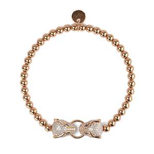 Panthera by Keysi Sayago | 18k Rose Gold | Cubic Zirconia Crystal Bracelet