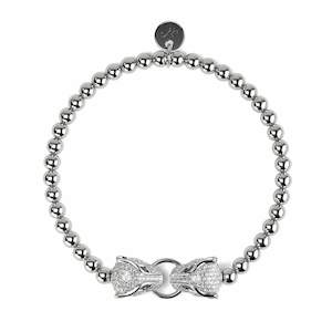 Panthera by Keysi Sayago | 18k White Gold | Cubic Zirconia Crystal Bracelet