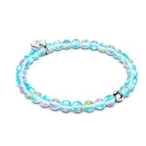 Rainforest Collection: Blue Nebula | .925 Sterling Silver | Galaxy Glass Bead Bracelet