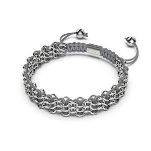 Summer Time Macrame: Koala Links | Original Kismet Bracelet | Grey x Silver