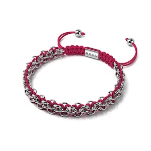 Summer Time Macrame: Hippo Links | Mini Kismet Bracelet | Fuchsia x Silver