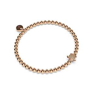 Tortuga | .925 Sterling Silver Rose Gold Vermeil | CZ Diamond Sea Turtle Bracelet