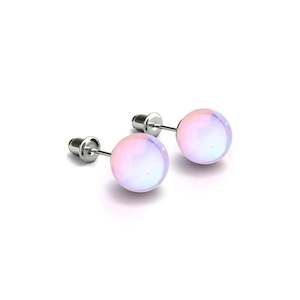 July 4th Doorcrashers: Ultraviolet | .925 Sterling Silver | Galaxy Glass Stud Earrings