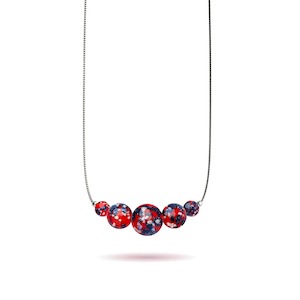 925 Sterling Silver Crystal Charm Necklaces: Fire and Ice | .925 Sterling Silver | Firefly Glass Infinity Clasp Necklace