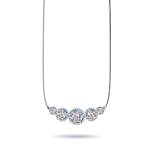 Confetti Crystal | .925 Sterling Silver | Kikiballa Infinity Clasp Necklace