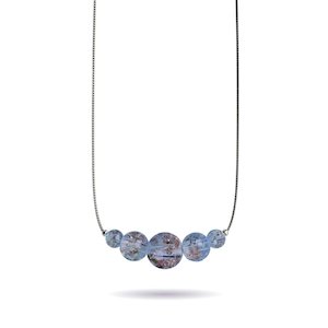 925 Sterling Silver Crystal Charm Necklaces: Indigo | .925 Sterling Silver | Firefly Glass Infinity Clasp Necklace