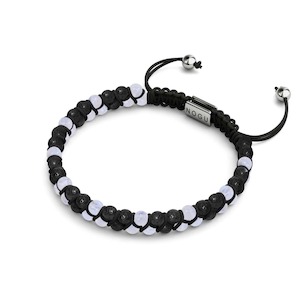 Natural Stones: Moonstone x Lava Rock | .925 Sterling Silver | Mini Diffuser Bracelet