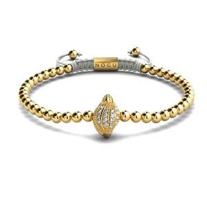 Isla | 18k Gold | Crystal Conch Shell Macrame Charmballa Bracelet