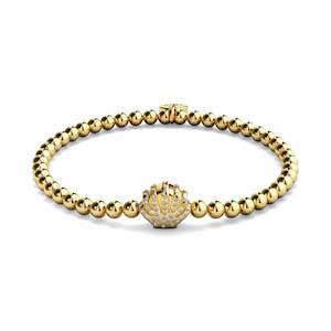 Playa | 18k Gold | Crystal Sea Shell Charm Bracelet