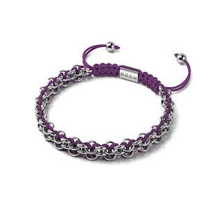 Nogu X Shopify X Augmented Reality: Bonobo Links | Mini Kismet Bracelet | Purple x Silver
