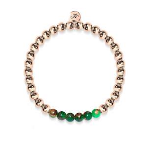 Warehouse Sale: Dreamy | 18k Rose Gold | New Green Agate | Gemstone Expression Bracelet