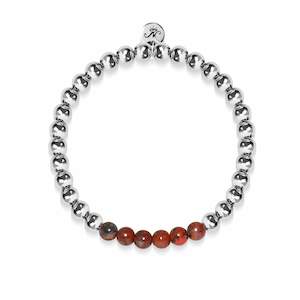 Warehouse Sale: Wistful | Silver | Breciated Jasper | Gemstone Expression Bracelet