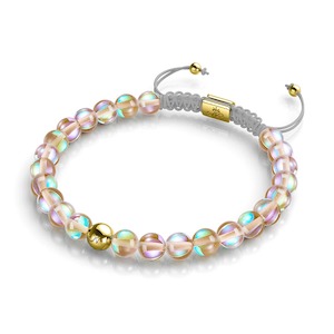 Terra | Gold | Galaxy Glass Macrame Bead Bracelet