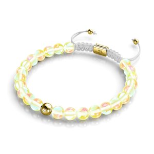 Gold Standard: Sunburst | Gold | Galaxy Glass Macrame Bead Bracelet