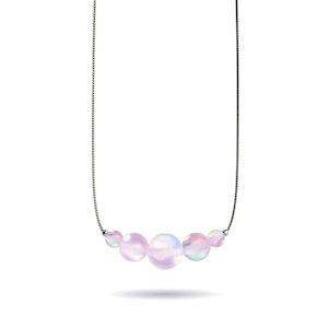 Lavender | .925 Sterling Silver | Mermaid Glass Infinity Clasp Necklace