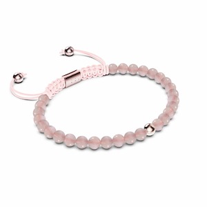 Rose Quartz | Rose Gold Vermeil | Focus Gemstone Macrame Bracelet