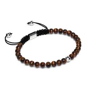 Down To Earth: Tigers Eye | .925 Sterling Silver | Focus Gemstone Macrame Bracelet