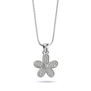 Flower Power | .925 Sterling Silver | Crystal Infinity Clasp Necklace