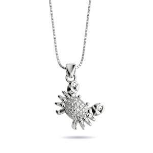 Pendants: Tropic of Cancer | .925 Sterling Silver | Crystal Sea Crab Infinity Clasp Necklace
