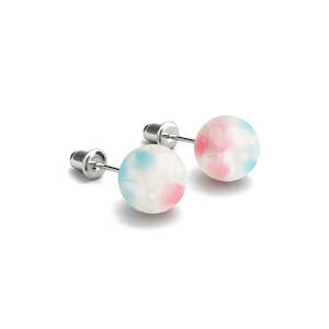 Orchid Blooms | .925 Sterling Silver | Firefly Glass Blossom Earrings