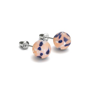Studs: Blueberry Cobbler | .925 Sterling Silver | Firefly Glass Stud Earrings
