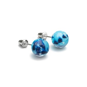 Studs: Blue Seaspray | .925 Sterling Silver | Firefly Glass Stud Earrings