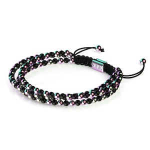 Unicorn Silver 1: Trinity | Unicorn Silver x Gunmetal | Triple Strand Bracelet