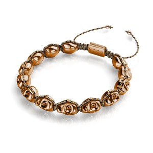 Poolside: Bronze Bewitchment | Bronze Skulls x Black GloWeave | Macrame Bracelet