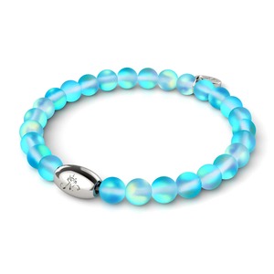 Rainforest Collection: Aquamarine | .925 Sterling Silver | Mermaid Glass Bead Bracelet