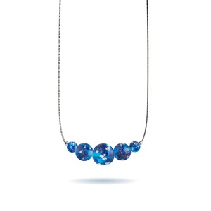 Topaz Flame | .925 Sterling Silver | Firefly Glass Infinity Clasp Necklace