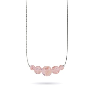 925 Sterling Silver Crystal Charm Necklaces: Rosewater | .925 Sterling Silver | Firefly Glass Infinity Clasp Necklace