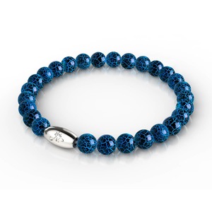 Natural Stones: AAA Blue Agate | .925 Sterling Silver | Gemstone Bracelet