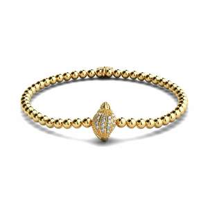 Isla | 18k Gold | Crystal Conch Shell Charm Bracelet