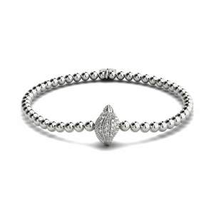 Isla | Silver | Crystal Conch Shell Charm Bracelet