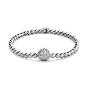 Playa | Silver | Crystal Sea Shell Charm Bracelet
