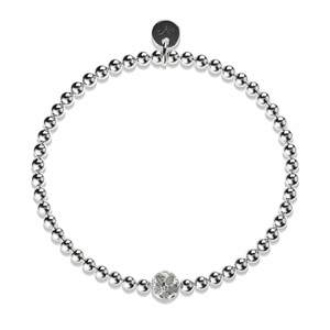 Discounted By Tag Discounted: Goal | Silver | Crystal Soccer Ball Charm Bracelet