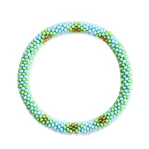 Stocking Stuffers 2: Frosted Pines | Himalayan Glass Bead Bracelet