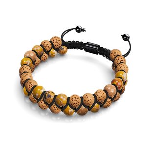Gunmetal: Coriander Oceanic Jasper | Gunmetal | Lava Rock Diffuser Bracelet