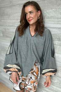 Serene Blouse - Khaki/Tabac