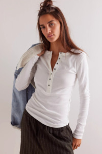 Shirts Tops: Free People Jamie Henley - Ivory